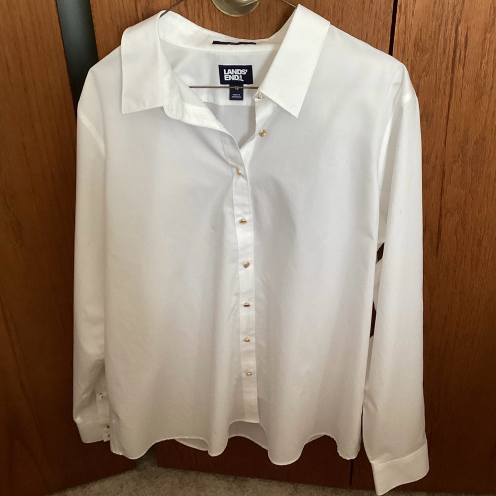 Classic white Lands End blouse